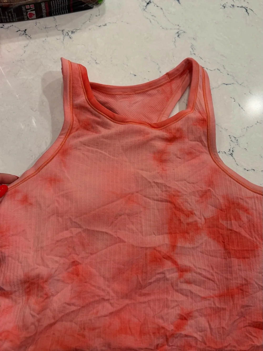 Lululemon Coral Tie-Dye Racerback Tank